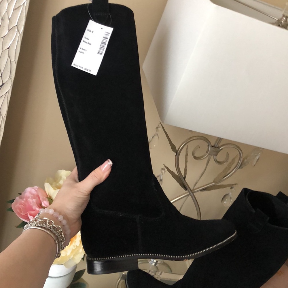 MICHAEL Michael Kors Bayview Riding Black Suede Boots - Picture 7 of 15
